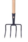 Croc léger de jardin 4 dents manche bois 130 cm