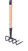 Croc léger de jardin 4 dents manche bois 130 cm