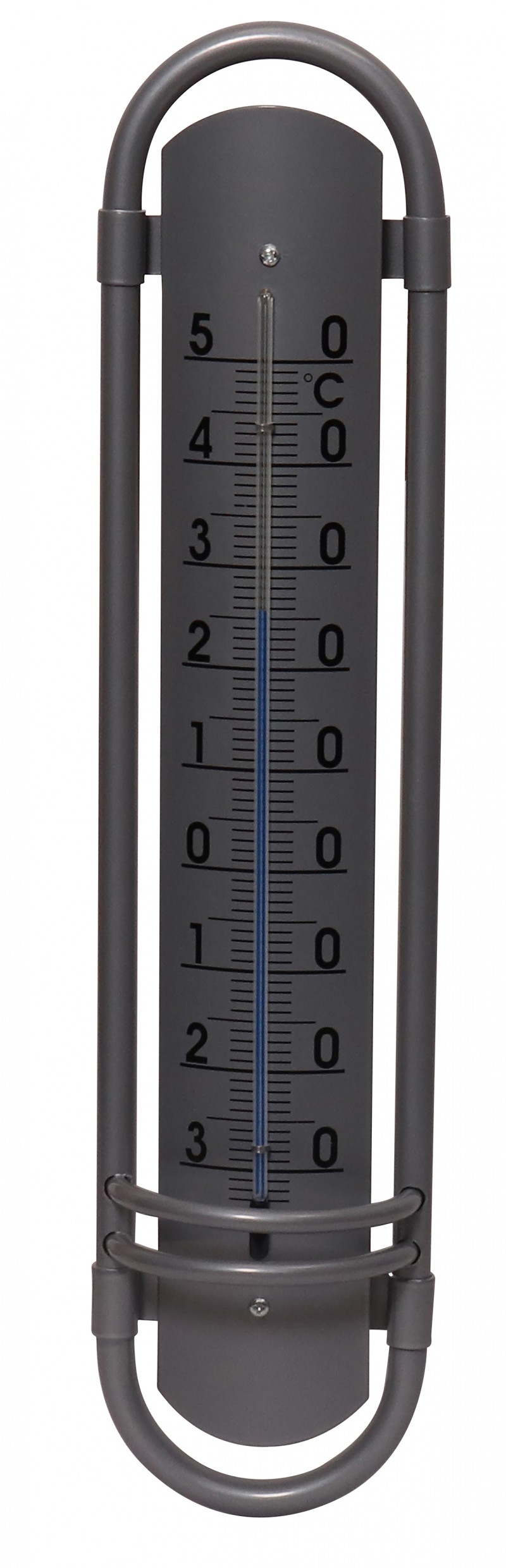 Thermomètre aluminium rond 39 cm