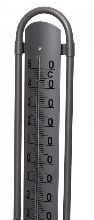 Thermomètre aluminium rond 39 cm