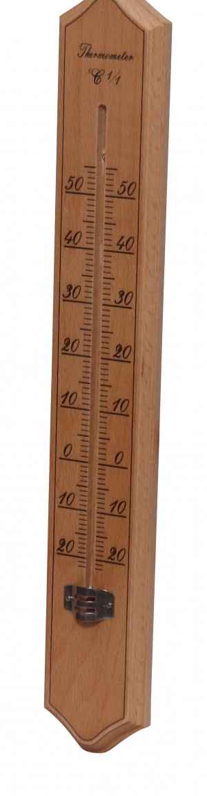 Thermomètre bois grand modèle 40 cm