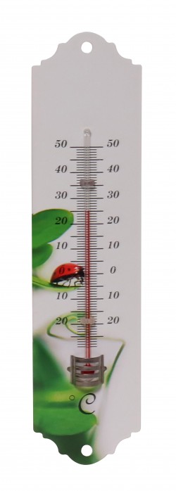 Thermomètre métal décoré 20 cm