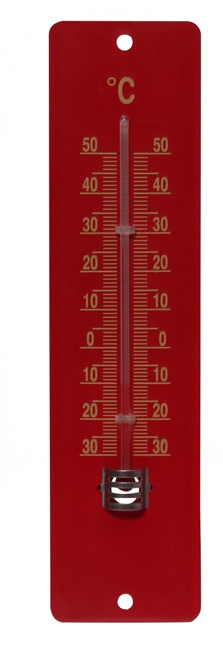 Thermomètre métal 20 cm déco cranberry