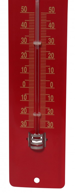 Thermomètre métal 20 cm déco cranberry
