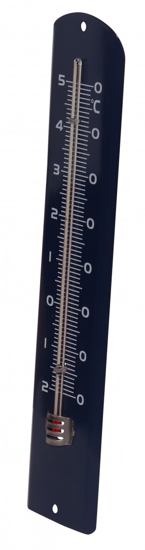 Thermomètre métal 30 cm couleur bleu roi
