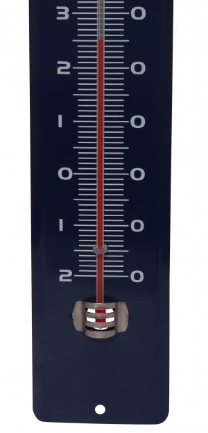 Thermomètre métal 30 cm couleur bleu roi