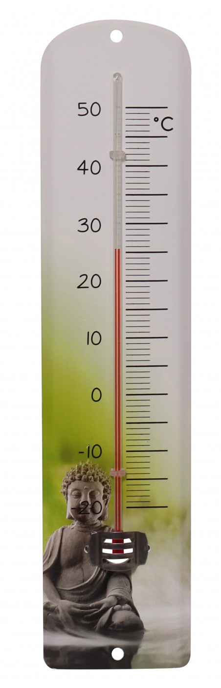 Thermomètre métal 30 com déco zen bouddha