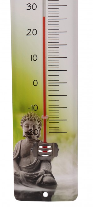 Thermomètre métal 30 com déco zen bouddha