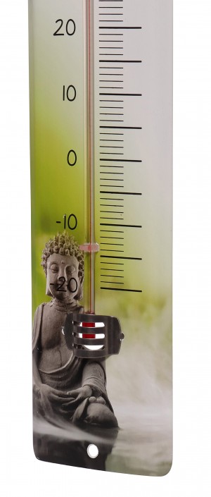 Thermomètre métal 30 com déco zen bouddha