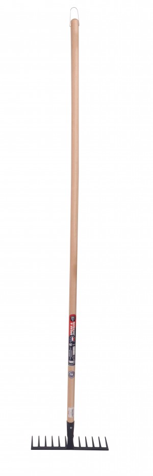 Râteau forgé 12 dents droites manche bois 150 cm