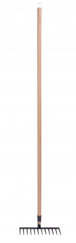 Râteau forgé 12 dents droites manche bois 150 cm