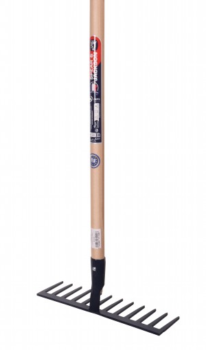 Râteau forgé 12 dents droites manche bois 150 cm