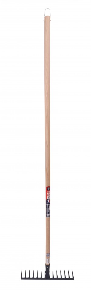 Râteau forgé 14 dents droites manche bois 150 cm