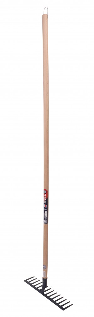 Râteau forgé 14 dents droites manche bois 150 cm