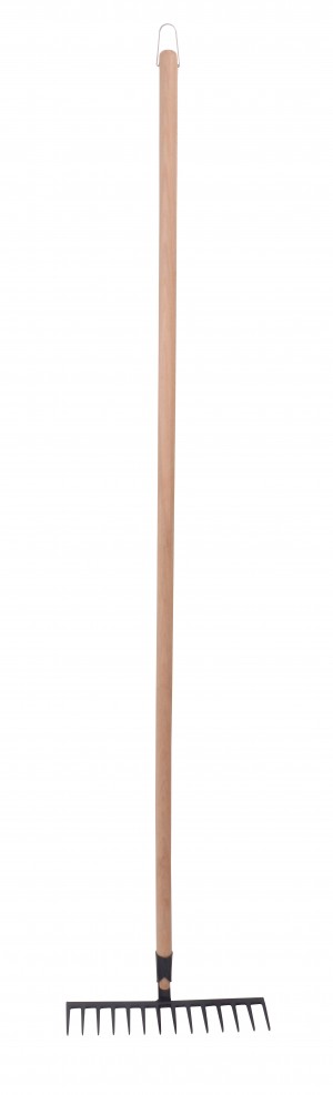 Râteau forgé 14 dents droites manche bois 150 cm