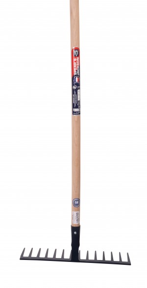 Râteau forgé 14 dents droites manche bois 150 cm