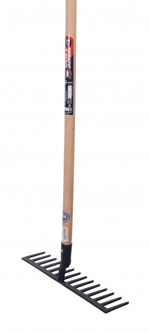 Râteau forgé 14 dents droites manche bois 150 cm