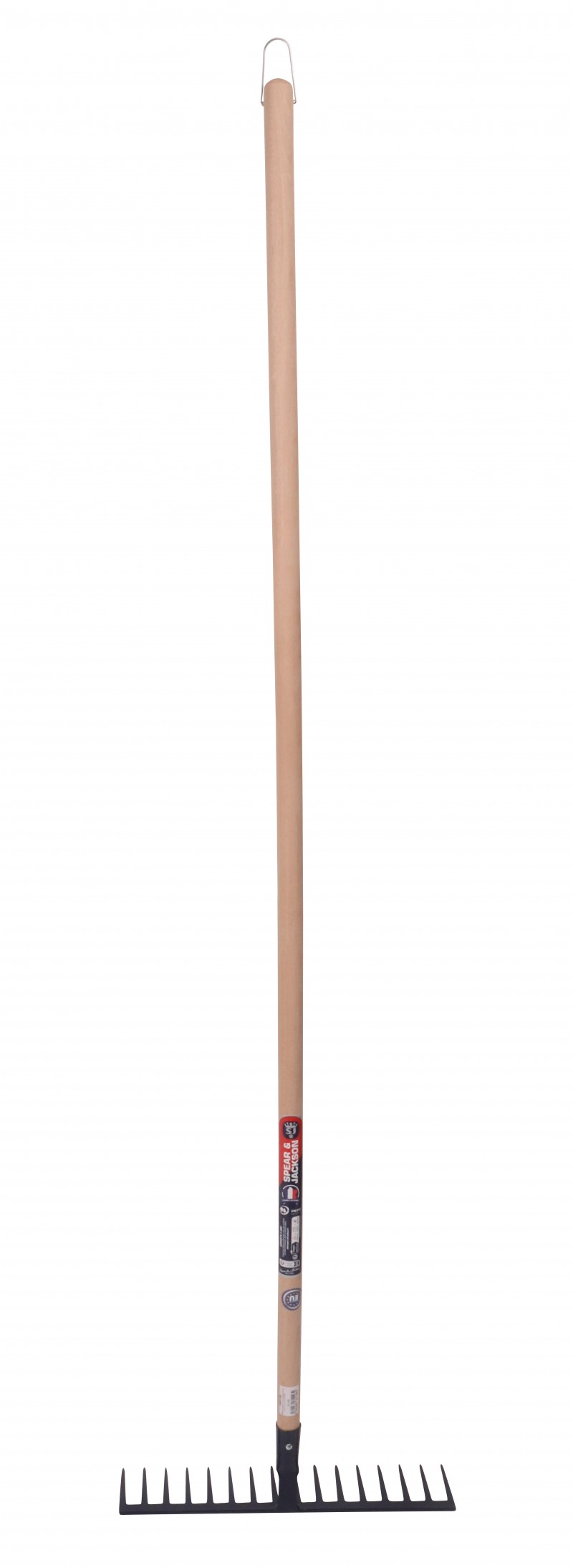 Râteau forgé 16 dents droites manche bois 150 cm