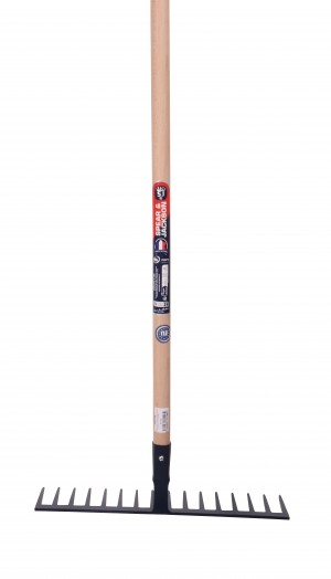 Râteau forgé 16 dents droites manche bois 150 cm