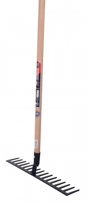Râteau forgé 16 dents droites manche bois 150 cm
