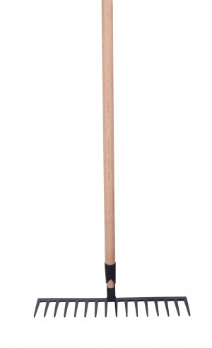Râteau forgé 16 dents droites manche bois 150 cm