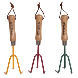 Griffe à fleurs 3 dents colours manche bois