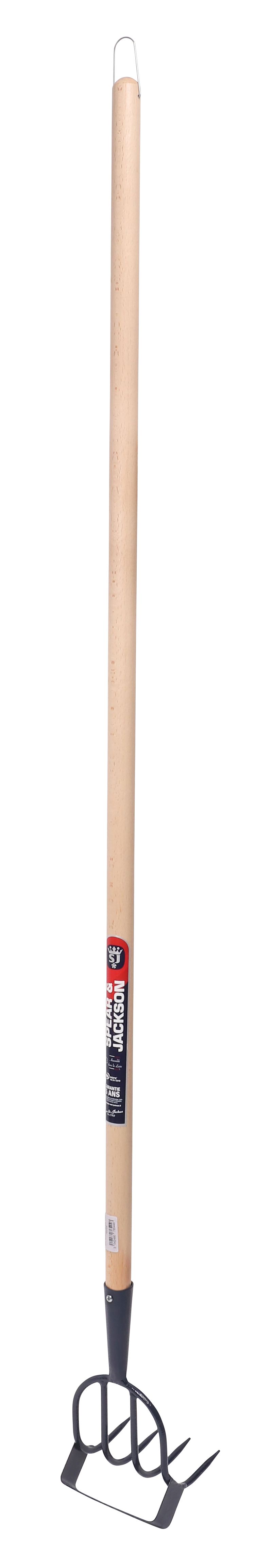 Set De Jardinage 2 Pièces Xforst : Houe Et Croc 4 Dents - Manche En Bois De Hickory 40cm, Tête En Acier Forgé - Pour Désherbage Et Aération - 2