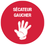 Sécateur gaucher